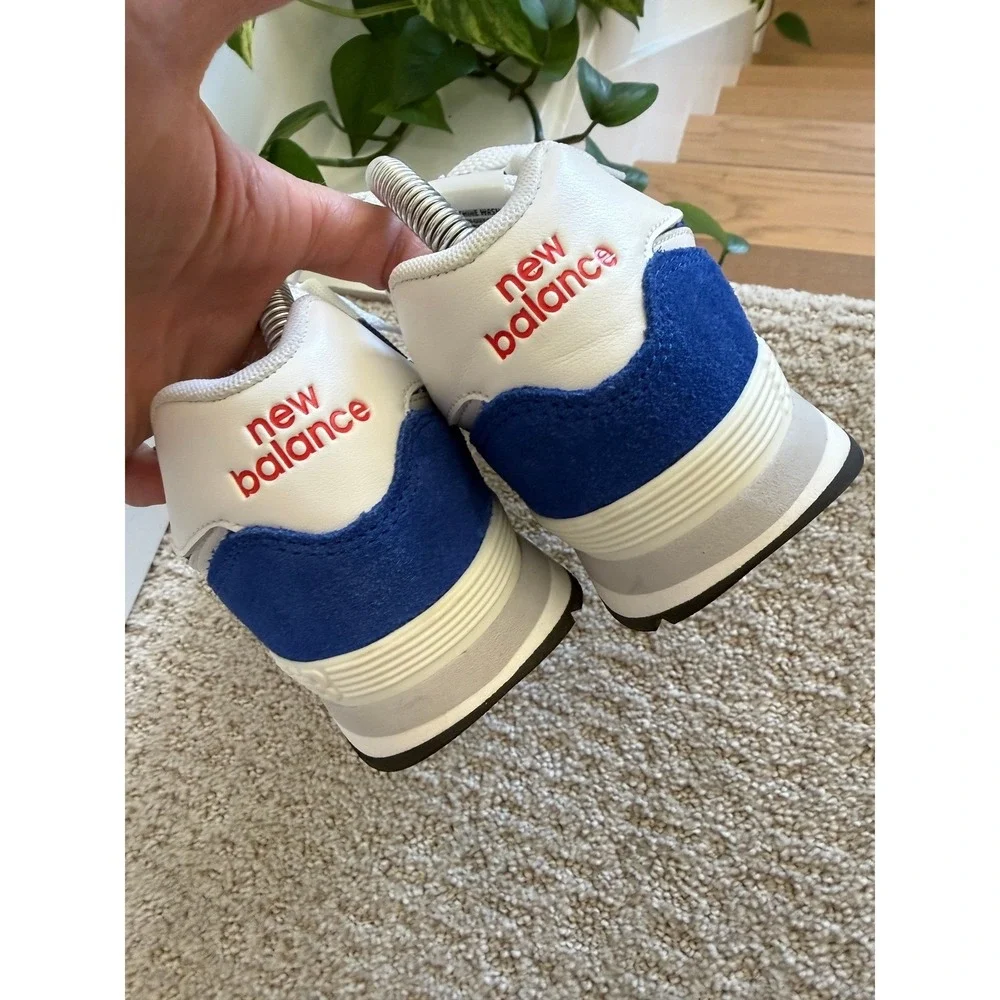 NWOB‎ New Balance 574 GC574RT1 Blue White Red Retro Sneakers Boys 7 EU 40